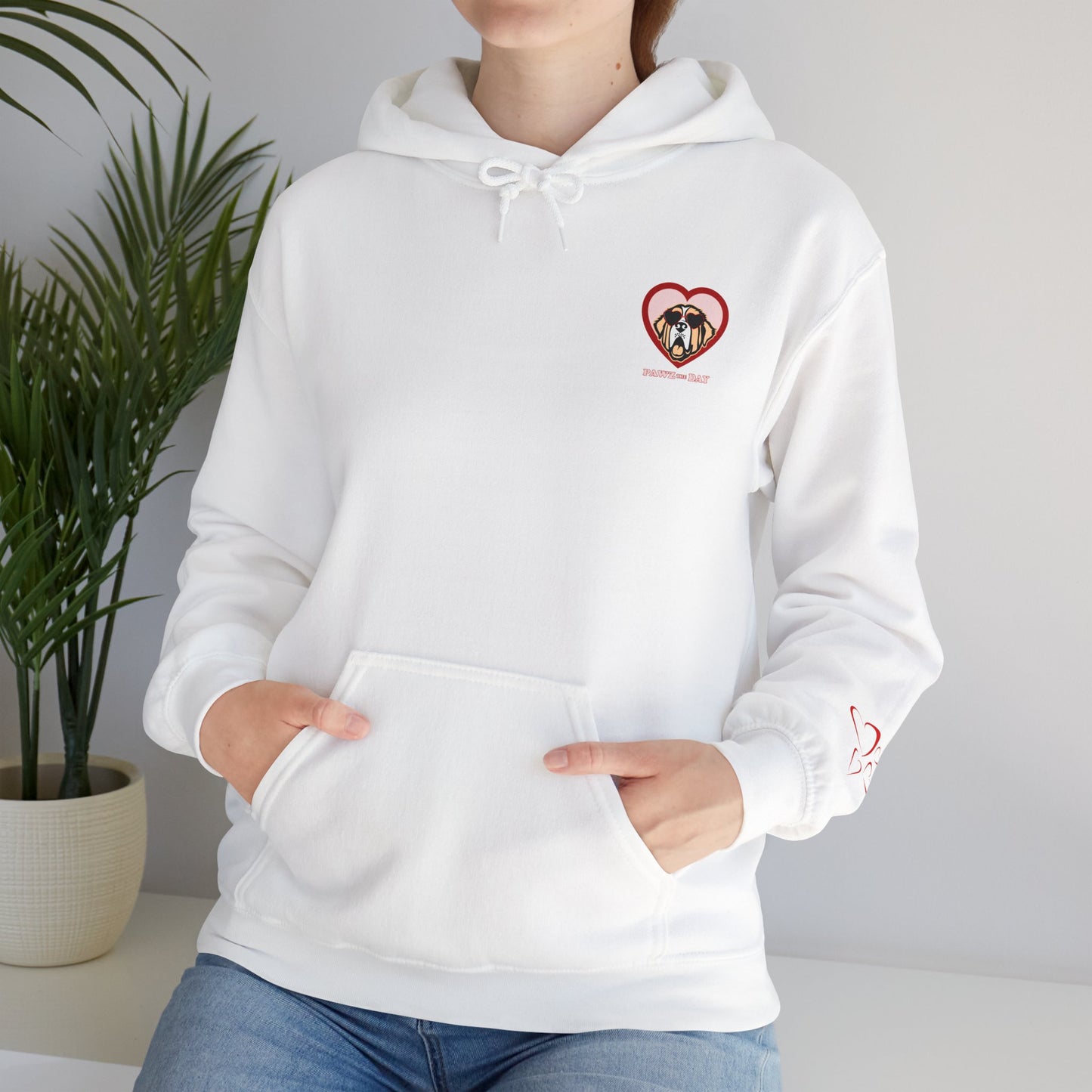 Pawz The Day Heart Logo Hooded Sweatshirt