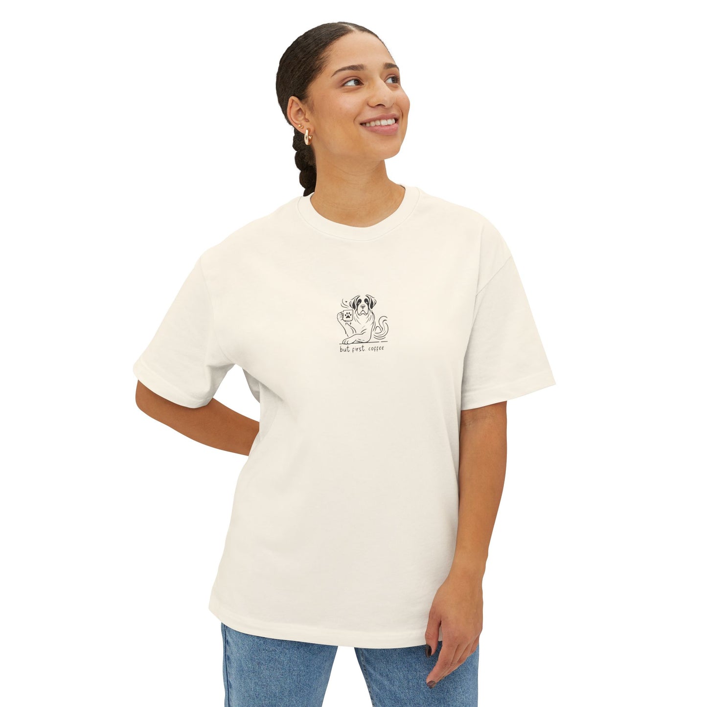 But First, Coffee Oversized Boxy Tee