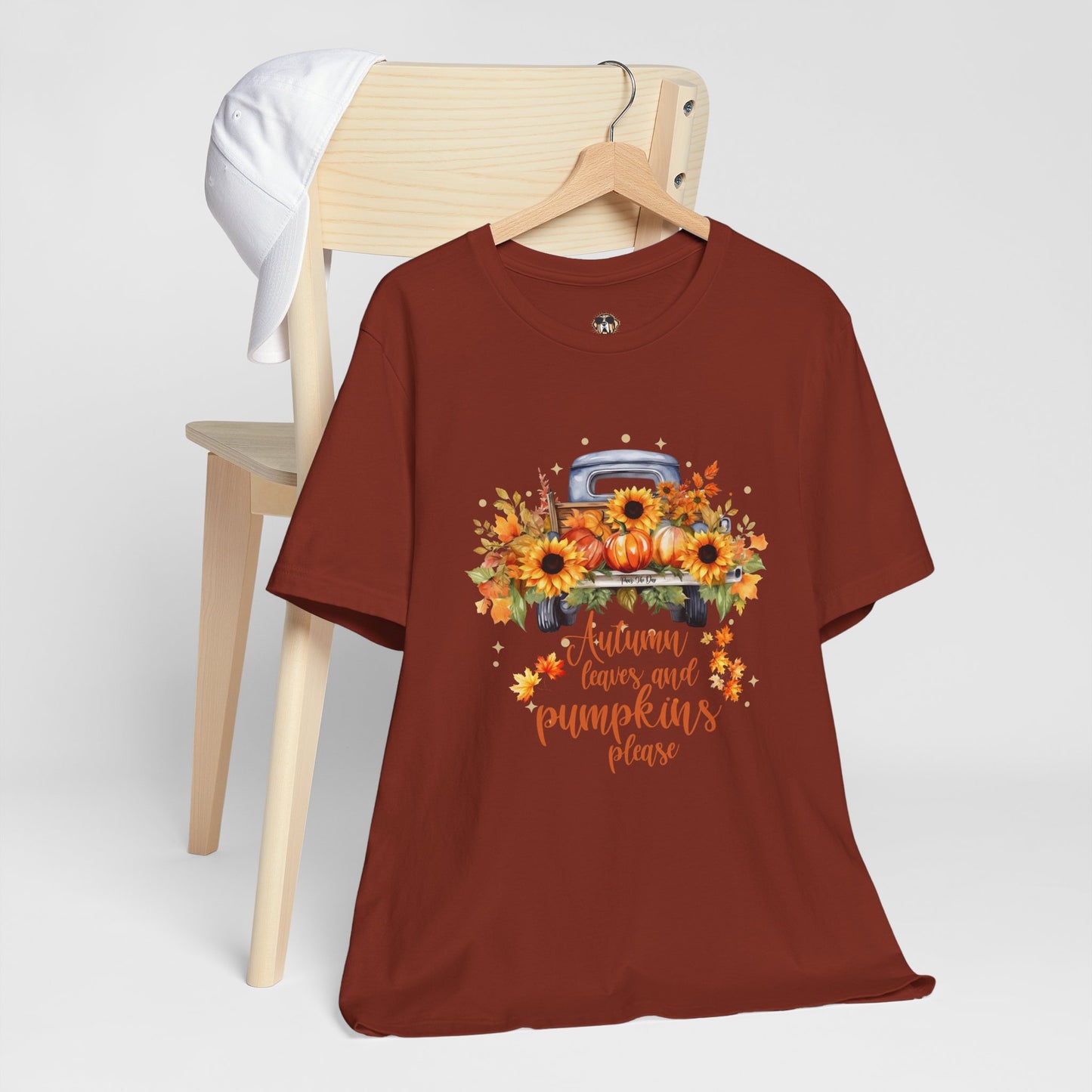 Autumn Leaves and Pumpkins Please Tee