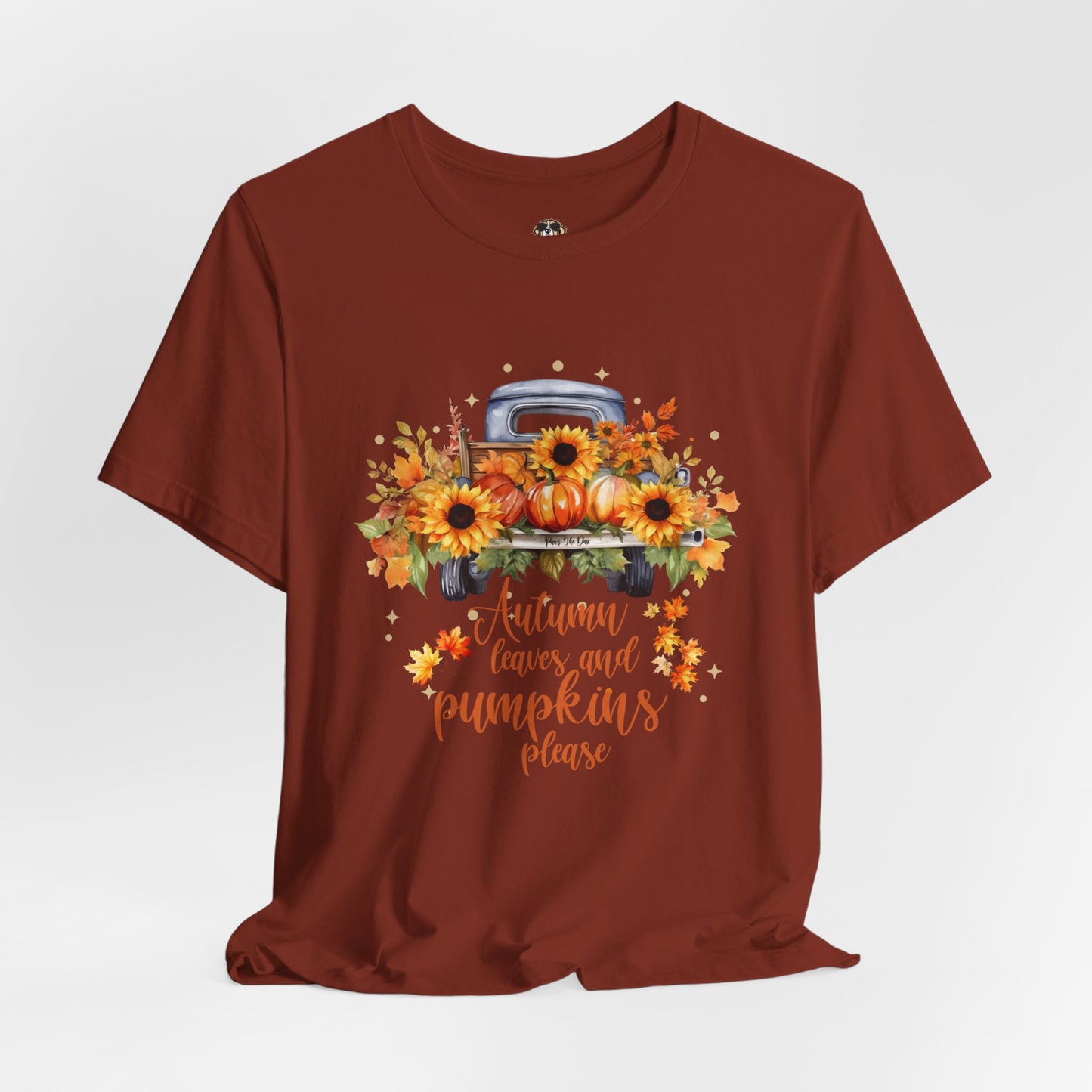 Autumn Leaves and Pumpkins Please Tee