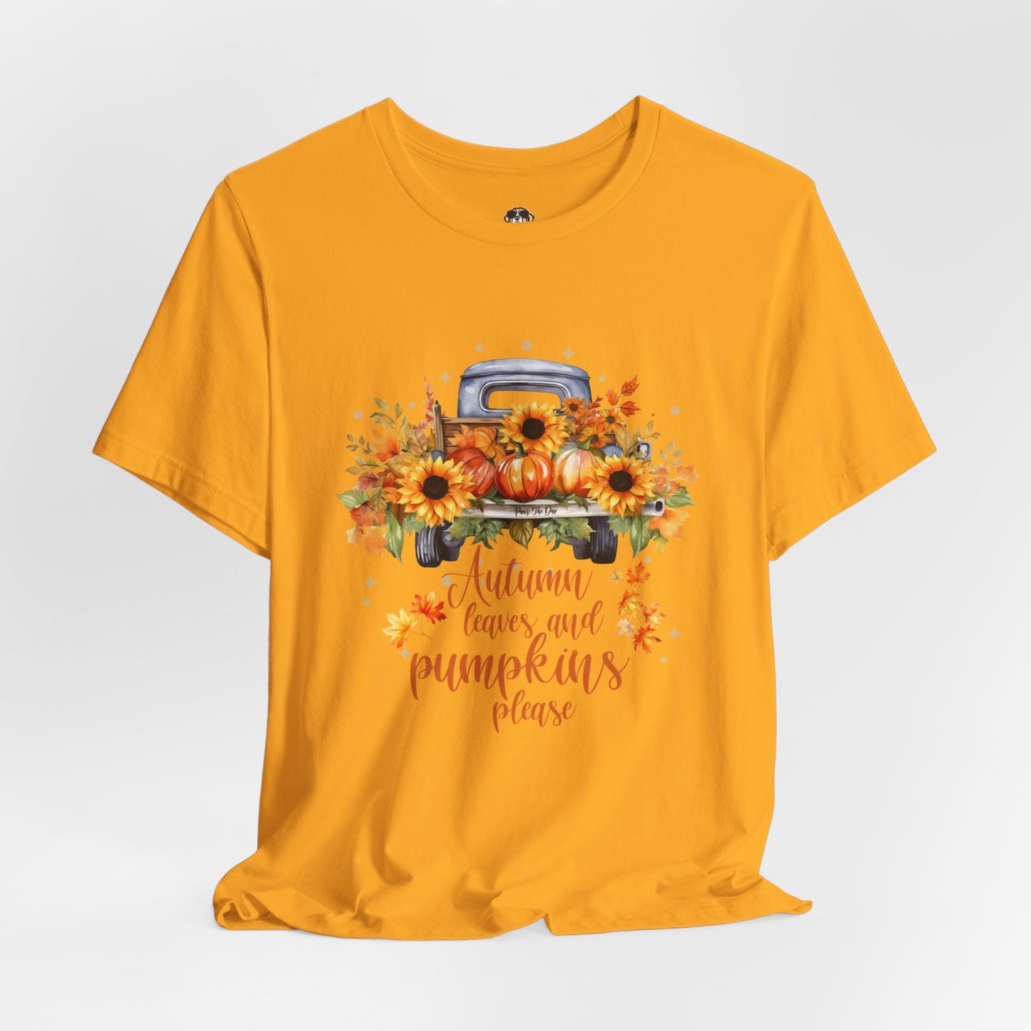 Autumn Leaves and Pumpkins Please Tee