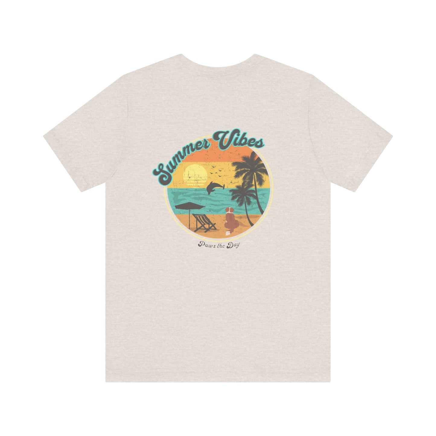 Distressed Summer Vibes Pawz The Day Tee