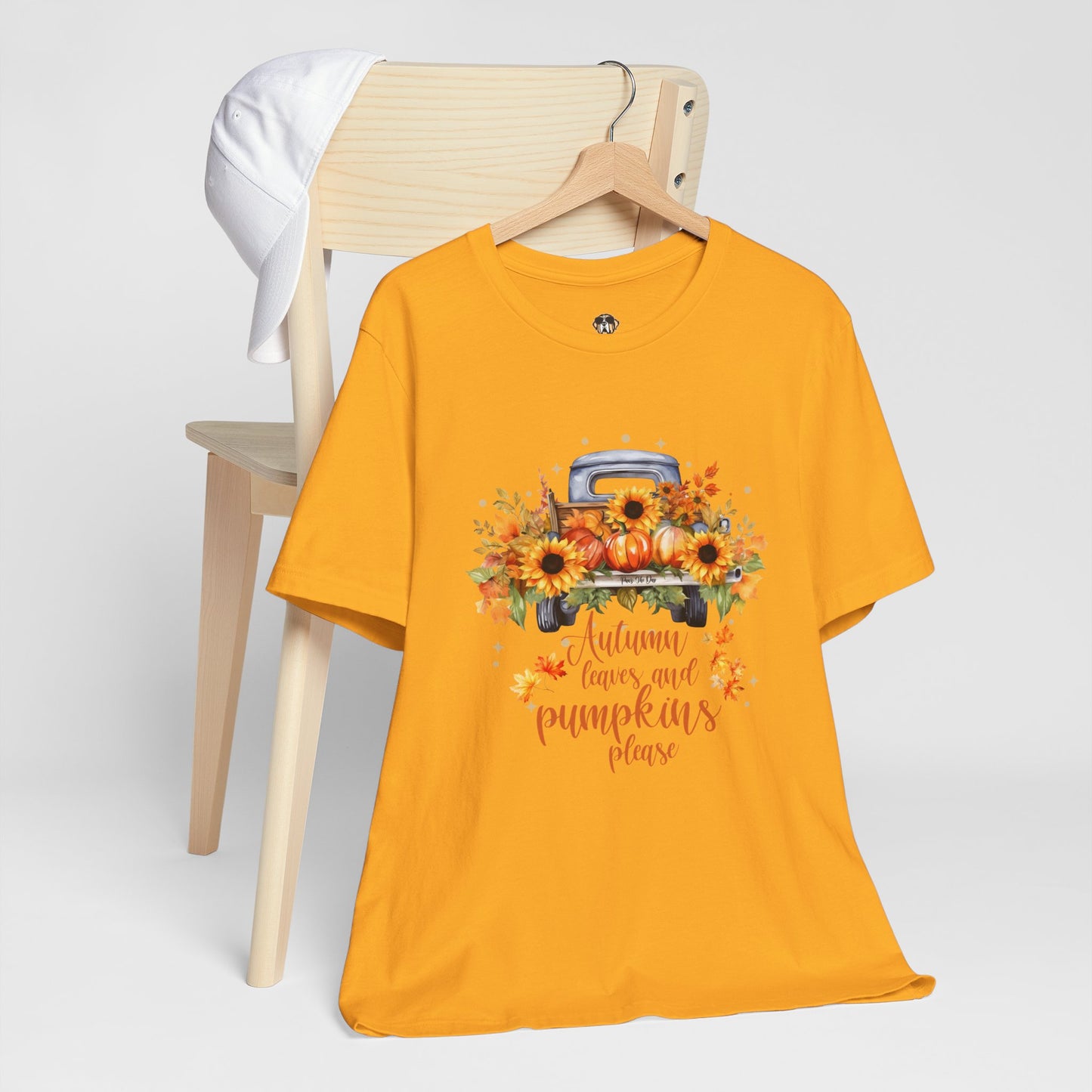 Autumn Leaves and Pumpkins Please Tee