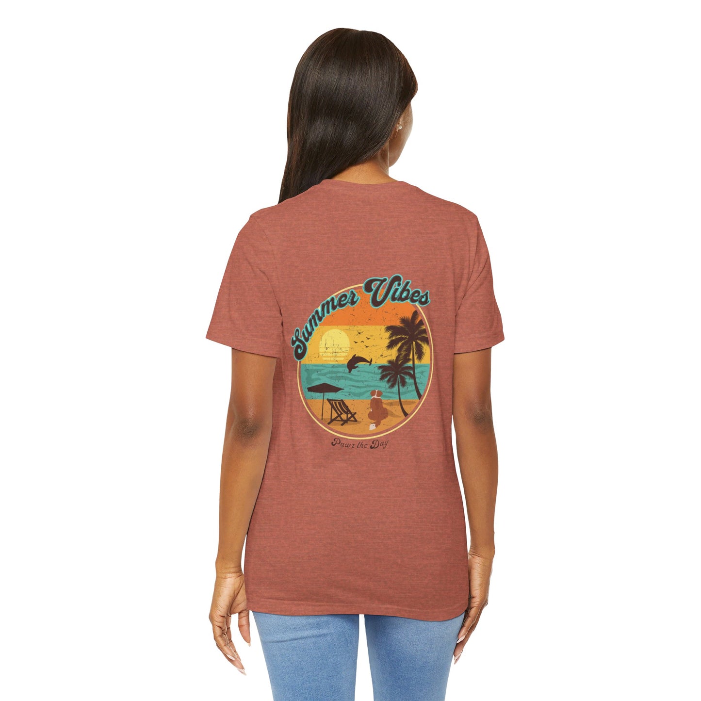 Distressed Summer Vibes Pawz The Day Tee