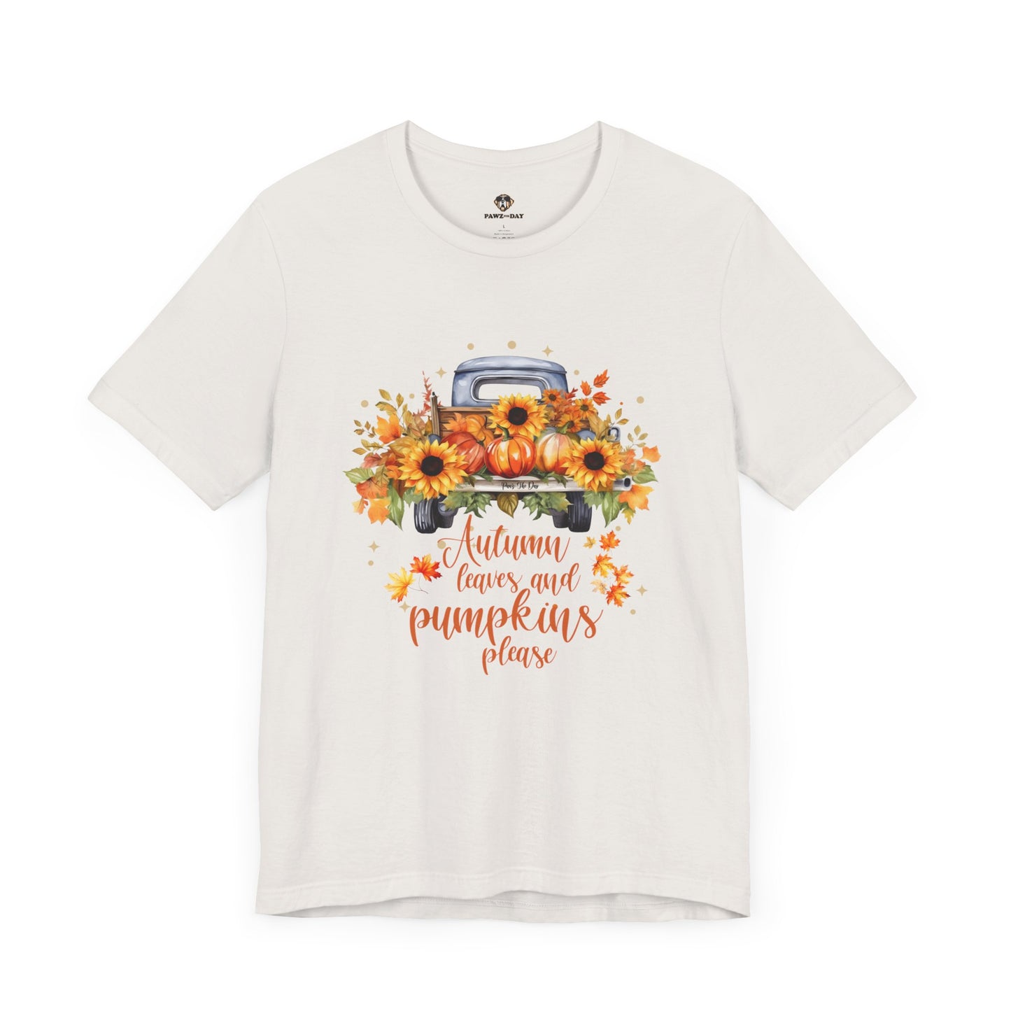 Autumn Leaves and Pumpkins Please Tee