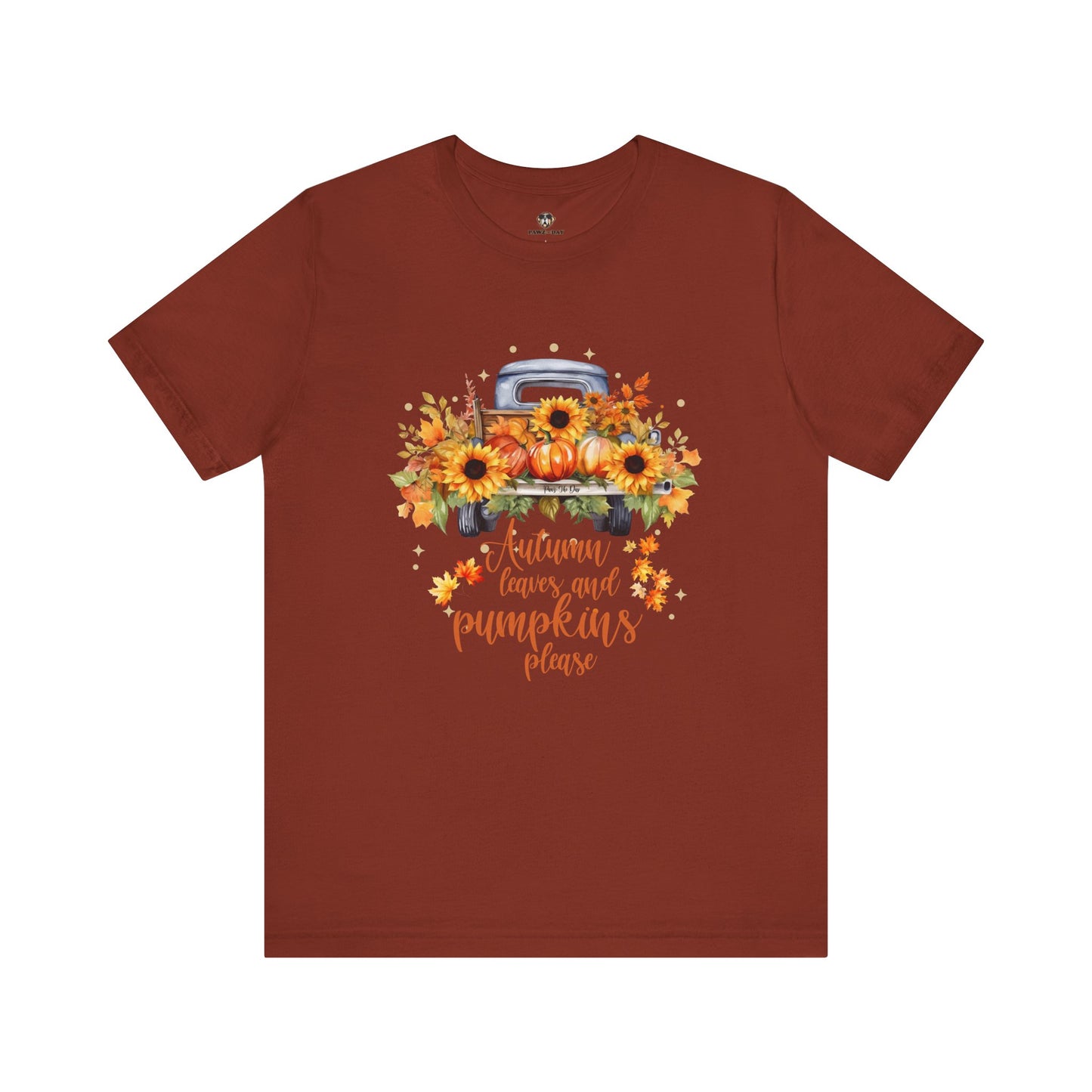 Autumn Leaves and Pumpkins Please Tee