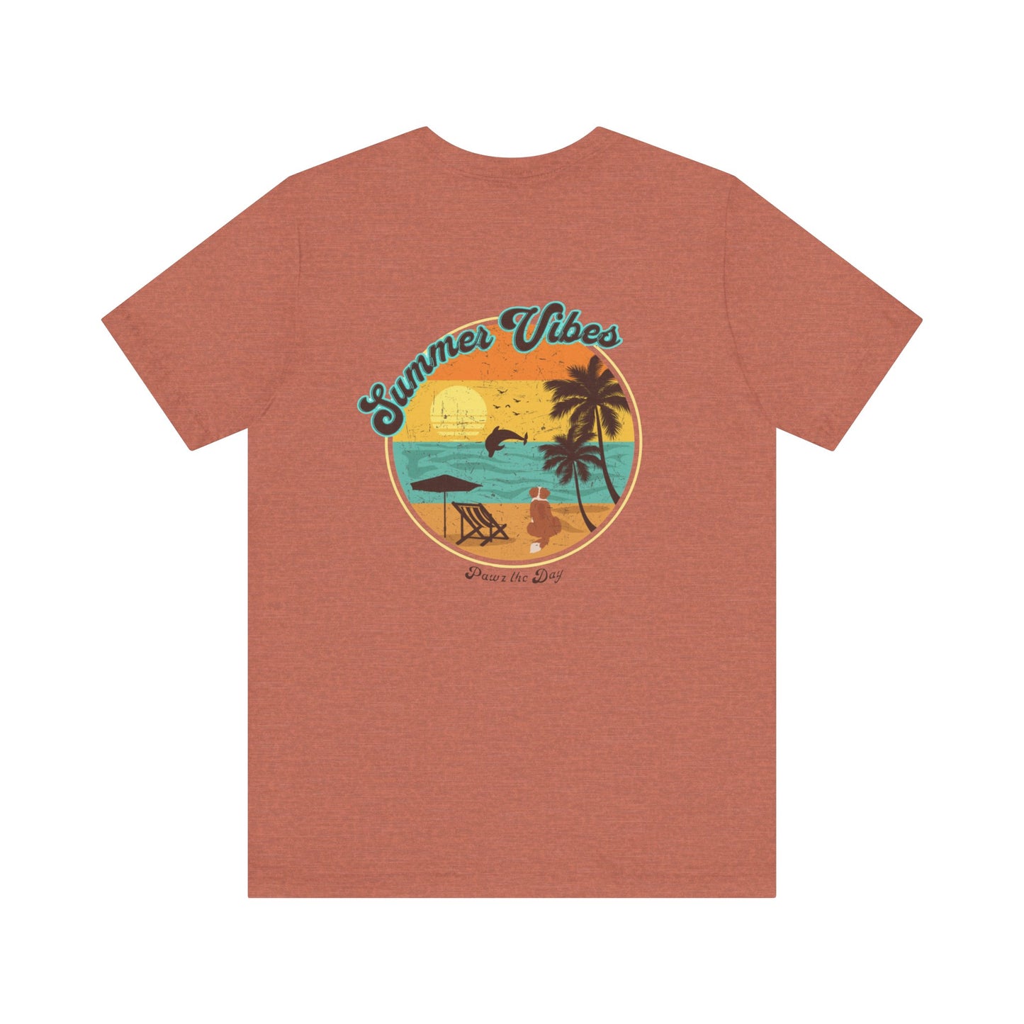 Distressed Summer Vibes Pawz The Day Tee