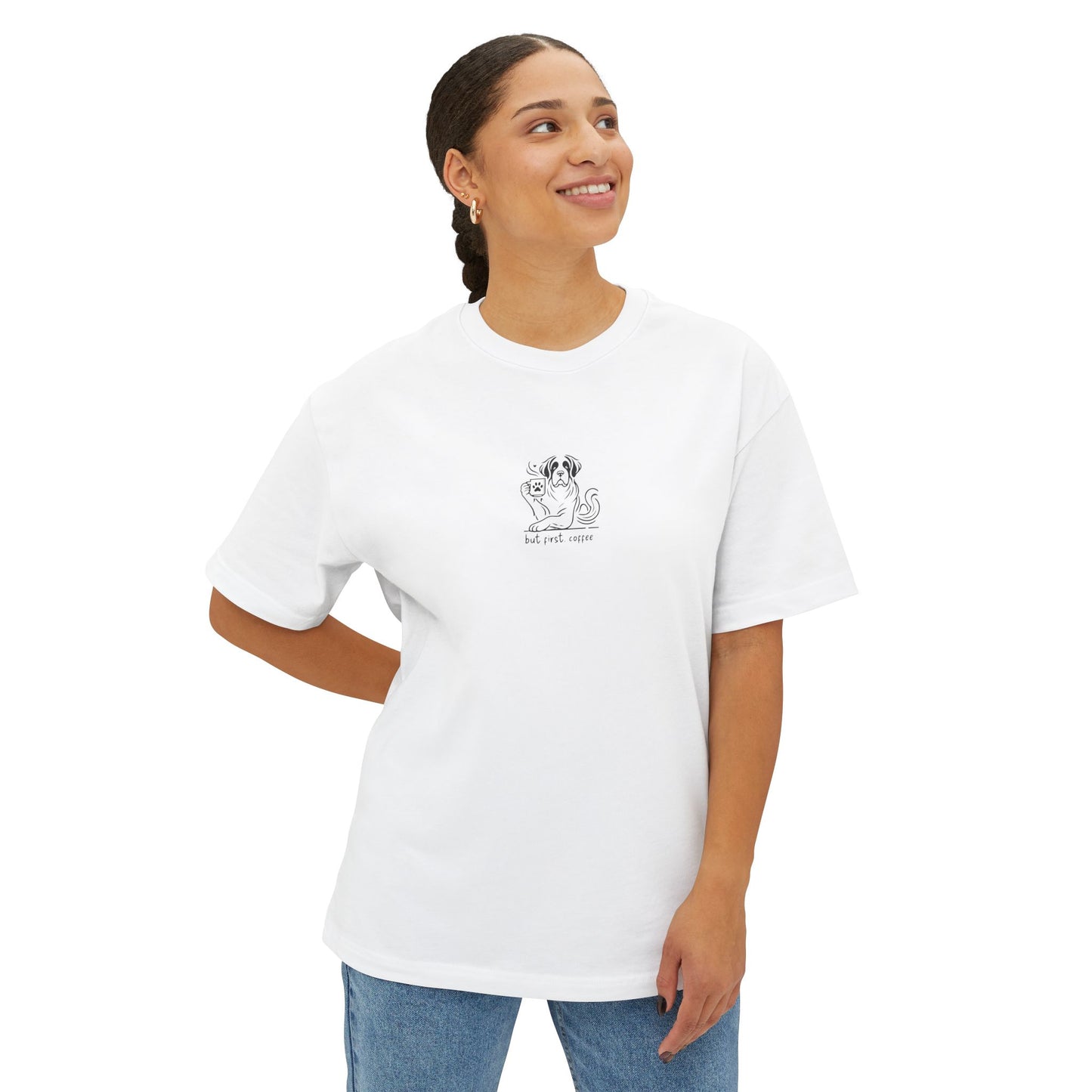 But First, Coffee Oversized Boxy Tee